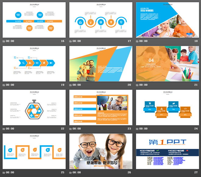 儿童教育培训PPT模板免费下载
