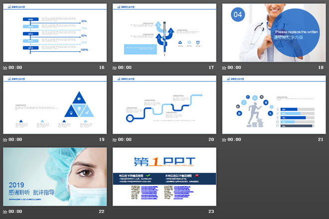 医务工作者背景的医疗护理PPT模板