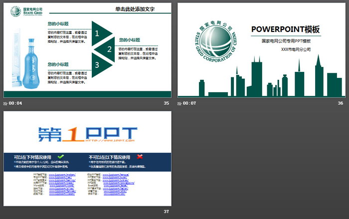 国家电网分公司工作汇报PPT模板