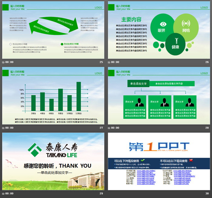 泰康人寿PPT模板