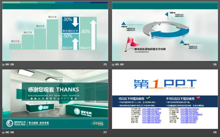 国家电网公司工作汇报PPT模板