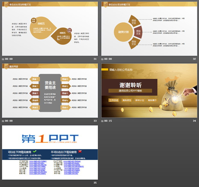 金融投资公司介绍PPT模板