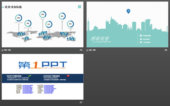 绿色渐变通用商务PPT模板