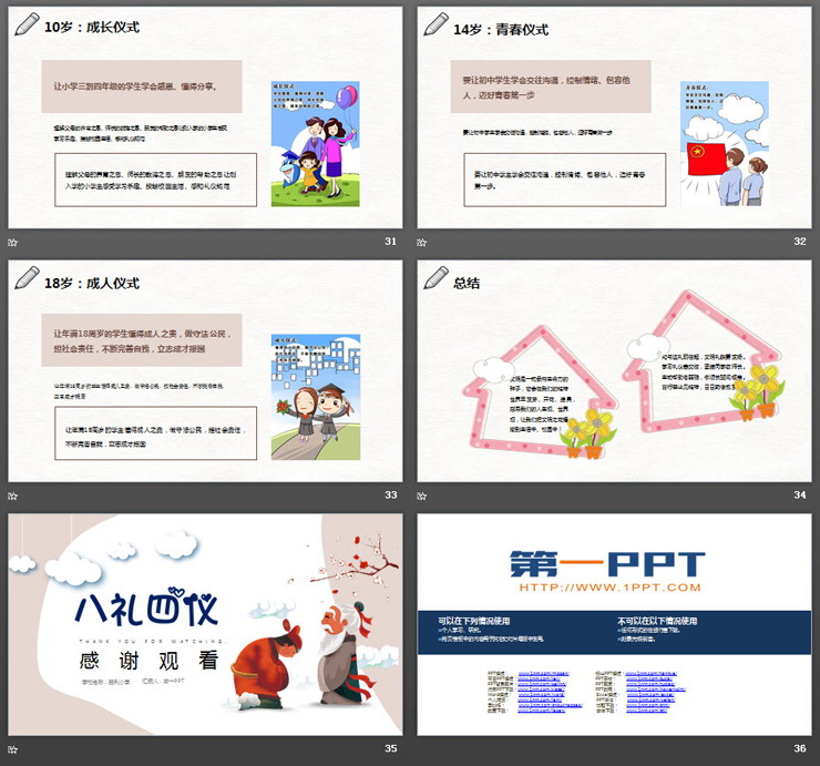 《八礼四仪》小学生文明礼仪教育主题班会PPT