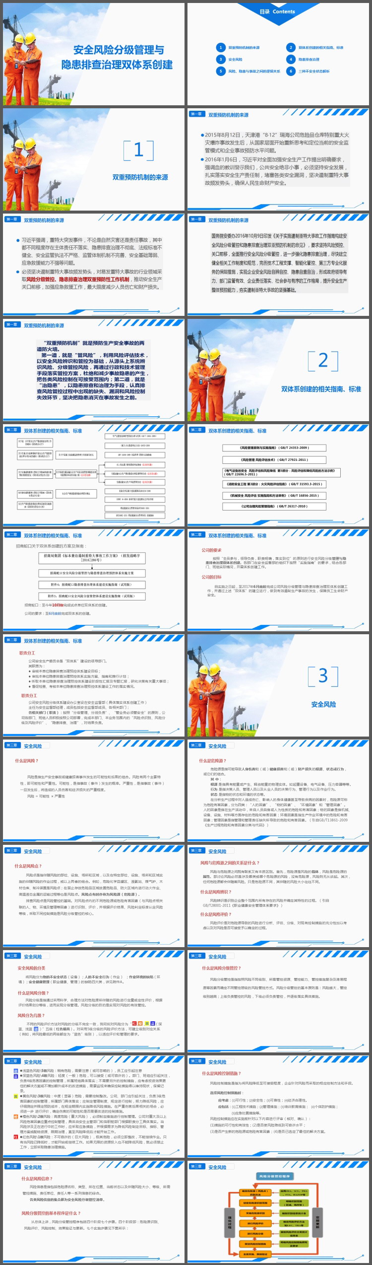 安全风险分级管理与隐患排查治理双体系创建PPT下载