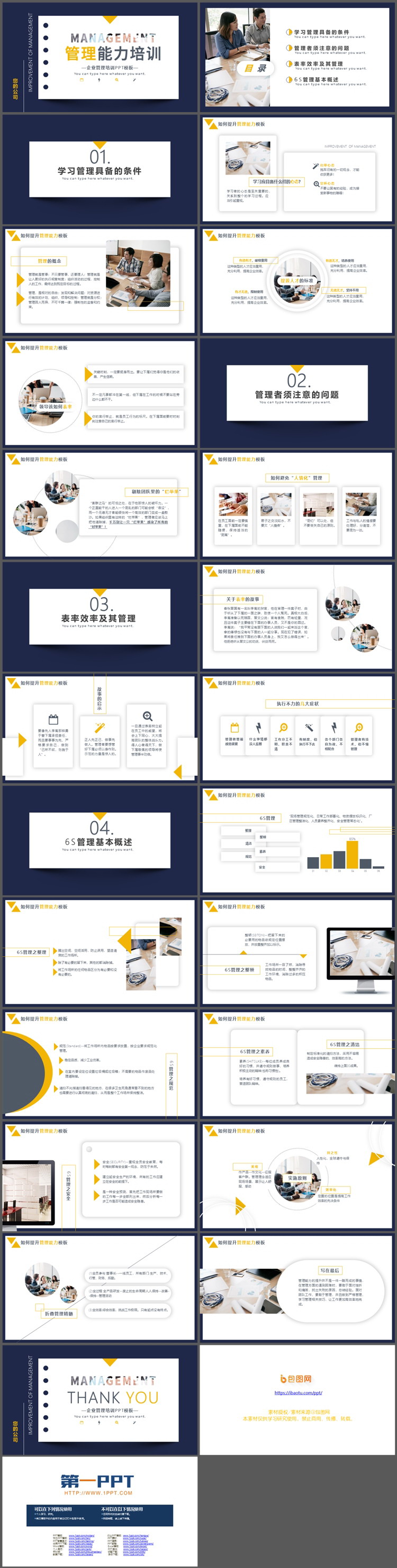 蓝色稳重企业管理能力培训PPT下载